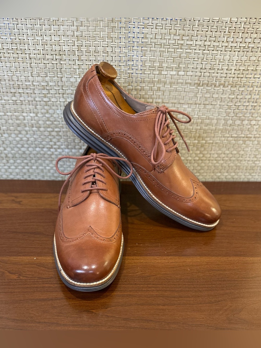 🌟HP🌟NWOB Cole Haan OriginalGrand Cognac Tan Leather Oxfords C264 13M